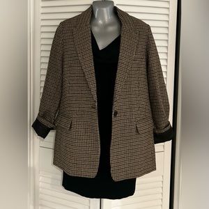 Truth by Republic brown, tan and black wool blend blazer - size 8 NWT